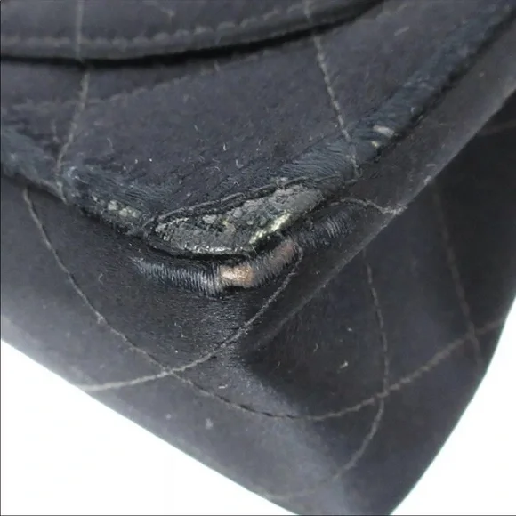 💜CHANEL Mini Matelasse Chain Shoulder Crossbody Bag Satin - Picture 6 of 12